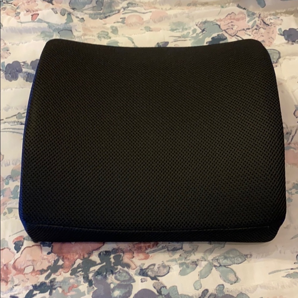 Black Goodyear Foam Lumbar Support secures to seat
